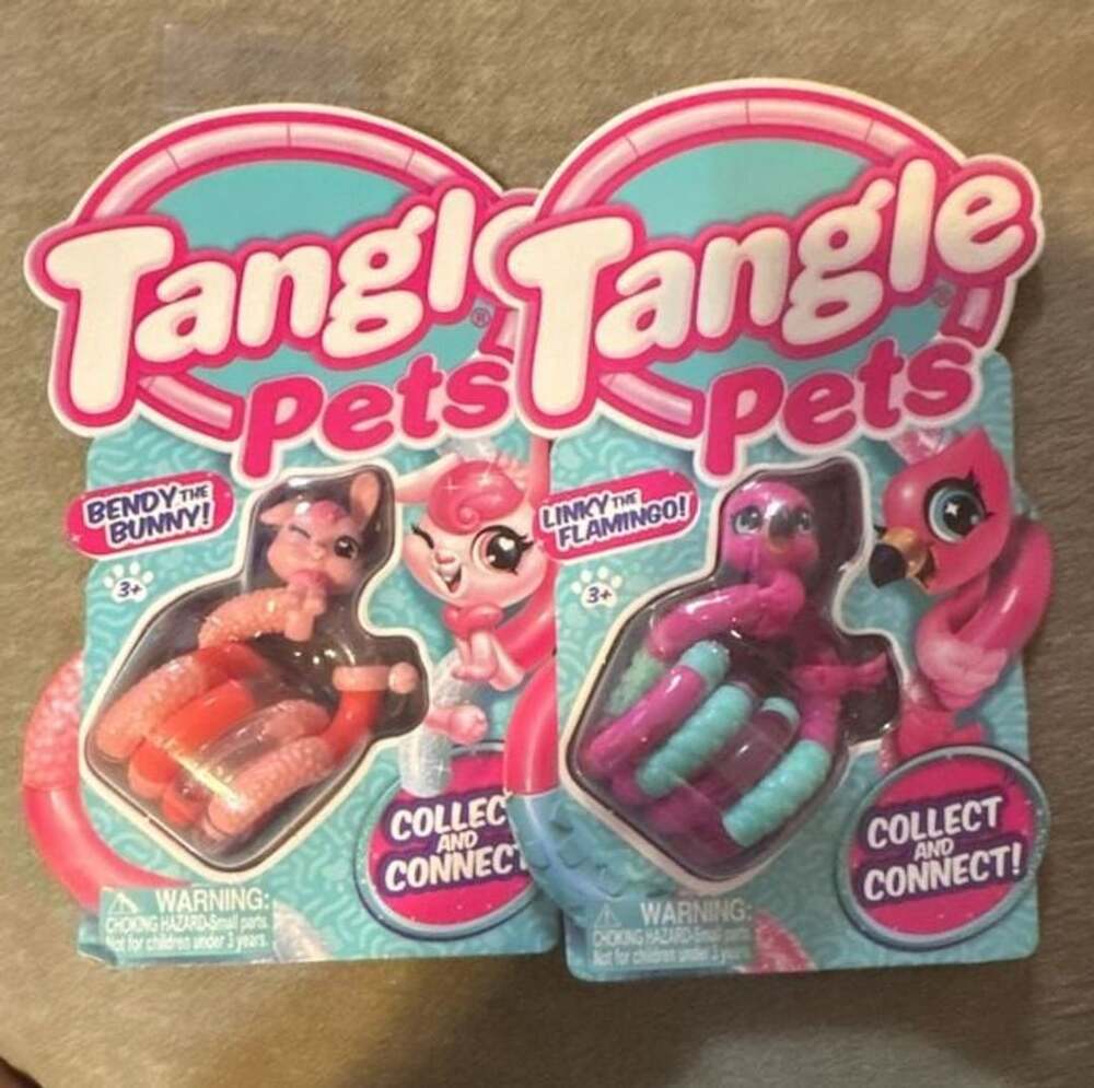 Tangle Pets and Connect Sensory Fidget Set(Bendy the Bunny & Linky The Flamingo)